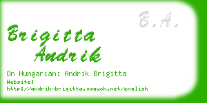 brigitta andrik business card